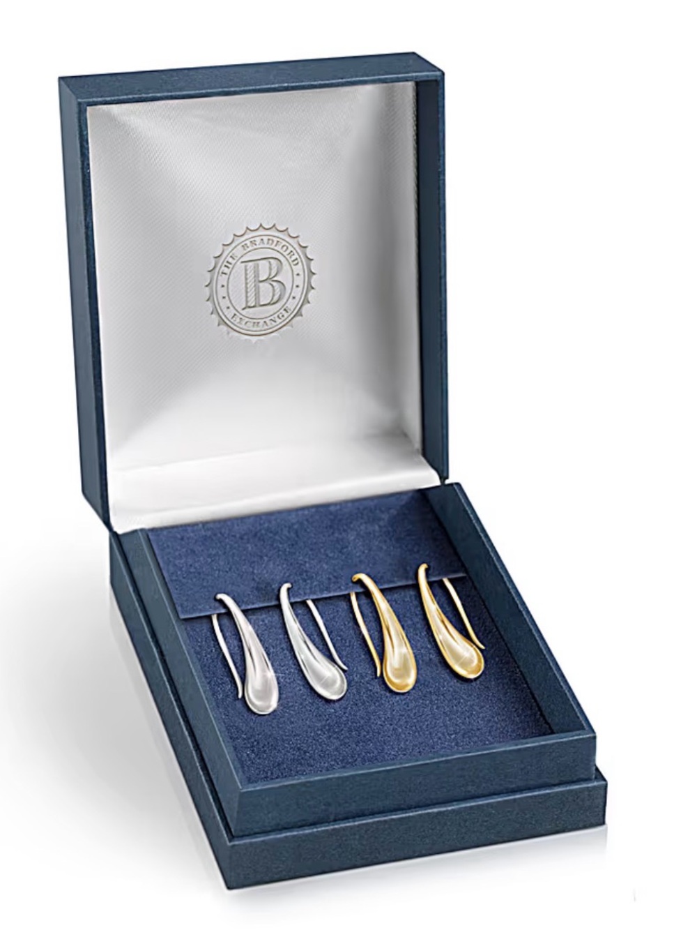 The Bradford Exchange Teardrop Drop Earrings Set - Silver & Gold